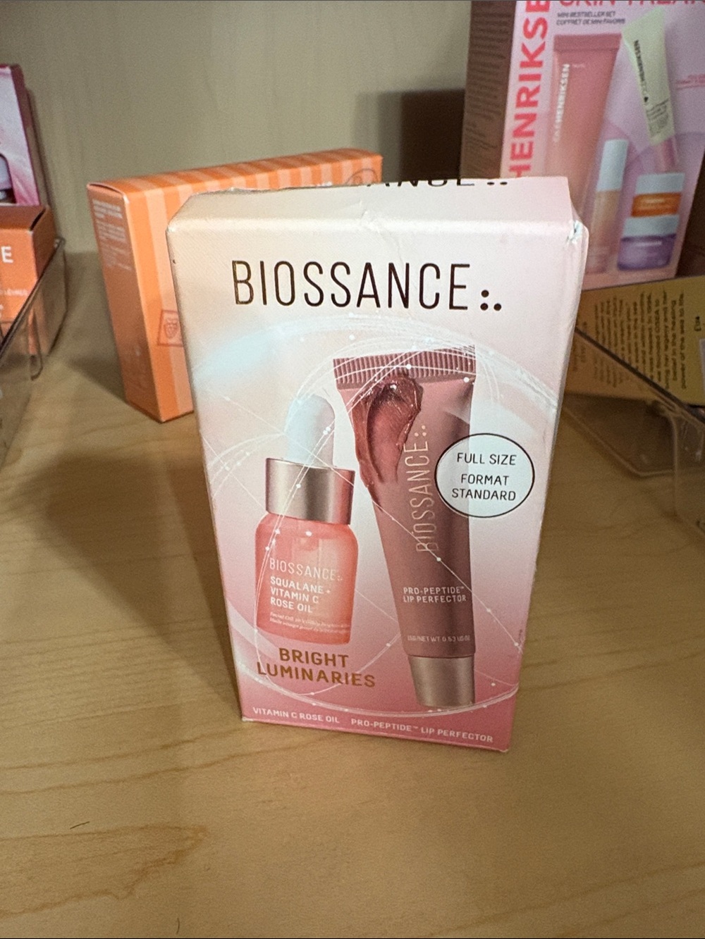 Biossance Pink Bright Luminaries Squalane + Vitamin C Rose Oil Set